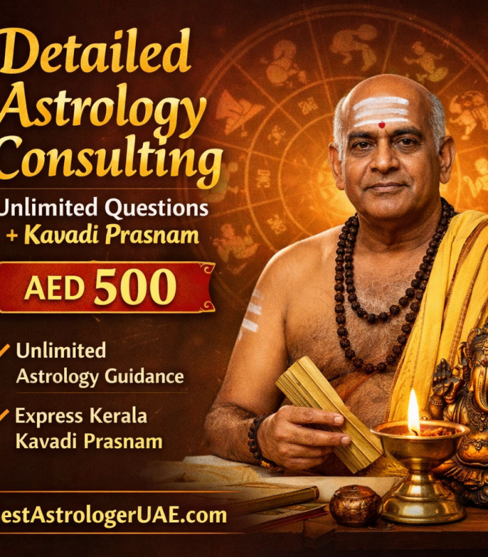 Detailed Astrology Consulting with Unlimited Questions + Express Kerala Kavadi Prasnam (UAE)